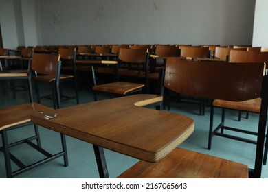 Organized School Chairs During The Semester Break.