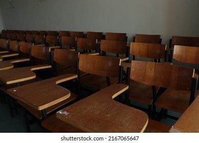 Organized School Chairs During The Semester Break.