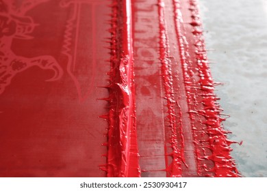 Organized Shelf of Colorful Paint Jars in Art Studio - Powered by Shutterstock