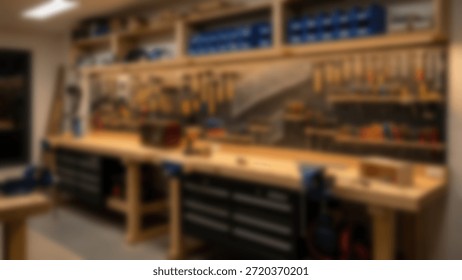 Organized Workbench Tools Workshop Storage Crafting Hobby Space.