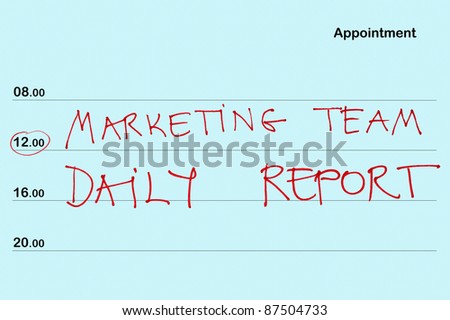 organizer book marketing team daily report stock photo edit now