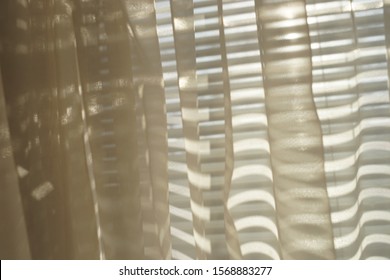 Organza Cream Tulle With Sunshine From The Blinds