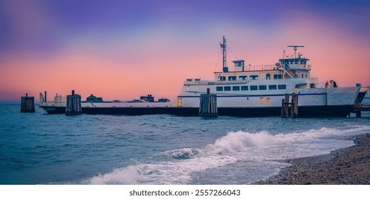 Orient Point Ferry Terminal in Orient on Long Island, New York, USA - Powered by Shutterstock