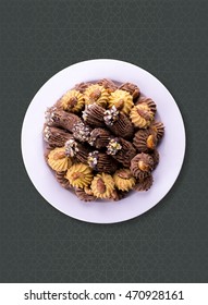 Oriental / Arabic Sweets - Desserts Top View