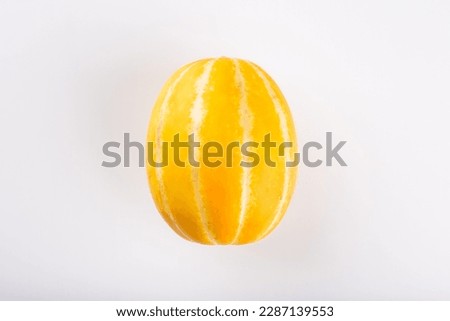 oriental melon on white background