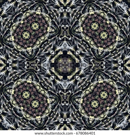 Oriental seamless wallpaper tiles pattern, based on bark of palm tree 