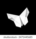 origami butterfly isolated on white