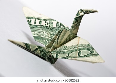 Origami Crane From A Money Note