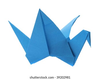 Origami crane over white - Shutterstock ID 39202981