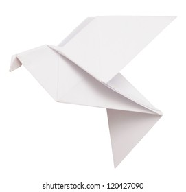 Origami Dove Isolated On White