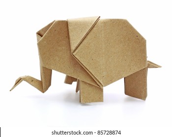 origami elephant recycle paper