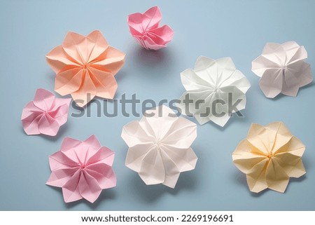 Origami Flowers, Paper flowers, Handmade Origami Paper Flowers