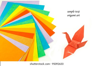 Origami Paper And Origami Bird