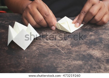 Origami paper fortune teller
