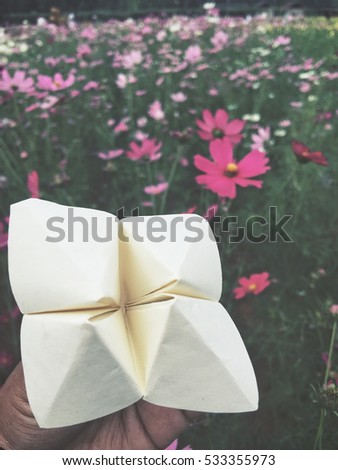Origami paper fortune teller