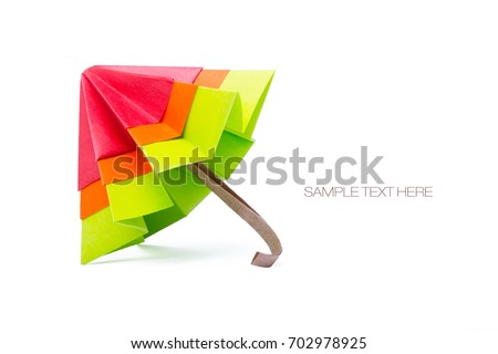 Origami paper umbrella