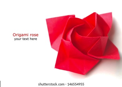 Origami Red Rose