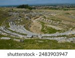 The original architecture of the theater in Antioch of Pisidia. The city was founded by Antiochus I between 281 and 261 BC and is located near the district of Yalvac in the province of Isparta. 