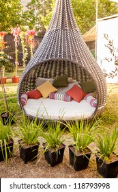 Original And Cool Covered Furniture For The Garden.