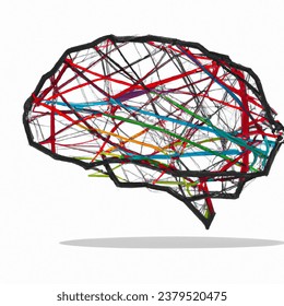 Image Depicting Brain Interconnected Pathways Symbolizing AI-generated ...