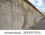  Original East-West Berlin Wall Section. A preserved section of the original east-west Berlin Wall at the Berlin Wall Memorial on Bernauer strasse, Germany.

                              