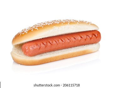 Original Hot Dog. Isolated On White Background