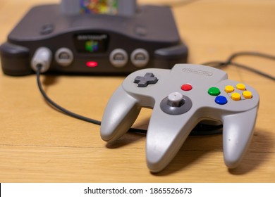 An Original Light Grey Nintendo 64 Controller