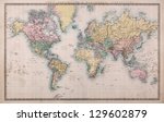 Original old hand coloured map of the World on Mercators projection circa 1860,the countries are named as they were then i.e. Persia, Arabia etc. a few stains as expected for a map over 150 years old.