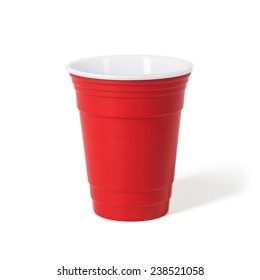 white plastic party cups