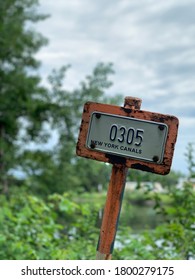 Original Sign On The Tow Path Of The Erie Canal