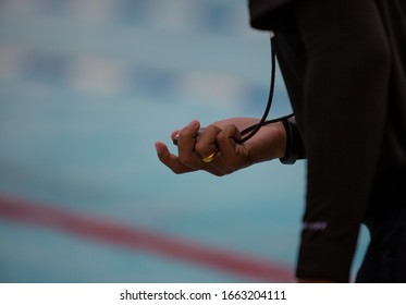 where to touch timer swim meet