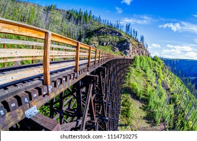 Originally One Of 19 Wooden Railway Trestle Bridges Built In The Early 1900s In Myra Canyon, Kelowna, BC, It Is Now A Public Park With Biking And Hiking Trails.