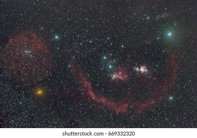 Orion Constellation Barnards Loop Nebula Stock Photo 669332320 ...