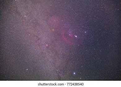 The Orion Constellation With Nebula M42 And Barnards Loop