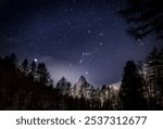 Orion Constellation Shining Over the Matterhorn