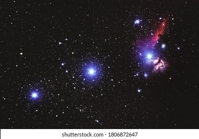 The orion's belt located in the constellation  of Orion
