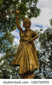 Orisha Statue In The Beautiful City Of Brasilia In Brazil