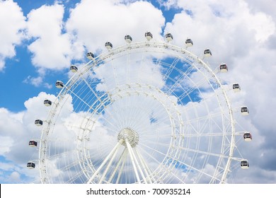 Orlando, FL - August 16, 2017: A View Of The Orlando Eye Ferris Wheel.