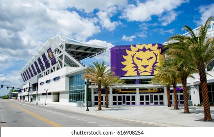 ORLANDO, FL - Orlando City Soccer Stadium Home Of The Orlando City Lions. Located In Orlando Florida. Now Renamed Exploria Stadium.