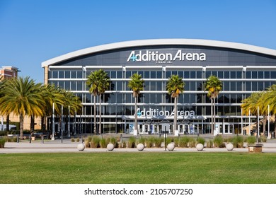 Orlando, FL - December 30, 2021: The Addition Financial Arena On The University Of Central Florida Campus.