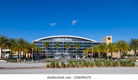 Orlando, FL - December 30, 2021: The Addition Financial Arena On The University Of Central Florida Campus.