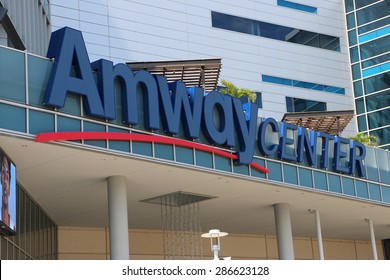 ORLANDO, FL - Orlando's Amway Center Sign Home Of The Orlando Magic.Located In Orlando Florida.