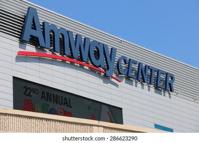 ORLANDO, FL - Orlando's Amway Center Sign Home Of The Orlando Magic.Located In Orlando Florida.