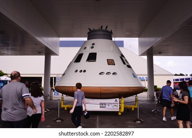 Orlando, FL, USA - December 20, 2015: Orion Crew Capsule Display At Kennedy Space Center Visitor Complex