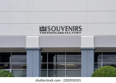 Orlando, FL, USA - February 5, 2022: PCF Souvenirs-The Postcard Factory Office Building In Orlando, FL, USA. PCF Souvenirs Is A Canadian Online Souvenir And Gift Wholesaler.  