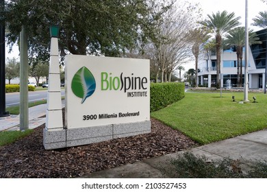 Orlando, Fl, USA - January 5, 2022: Biospine Institute In Orlando, Fl, USA. 
The BioSpine Institute Specializes In The Ever-evolving Field Of Minimally Invasive Spine Surgery.
