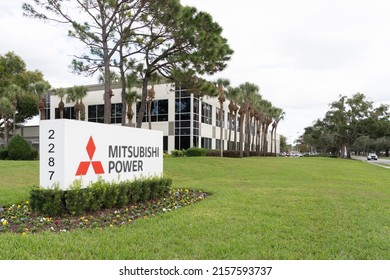 Orlando, FL, USA - January 5, 2022: Mitsubishi Power Americas, Inc. Office In Orlando, FL, USA. Mitsubishi Power Is A Power Solutions Brand Of Mitsubishi Heavy Industries, Ltd.