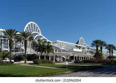 Orlando, FL, USA - January 6, 2022: Orange County Convention Center in Orlando, FL, USA. Orange County Convention Center is a meeting and convention facility. 