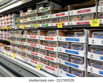 Orlando, FL USA - September 10, 2021: The Deli Meat Aisle Of A Sams Club Wholesale Grocery Store.