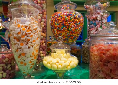 ORLANDO FLORIDA - 18 JULY 2017. Candy Store At Wizarding World Of Harry Potter In The Universal Orlando Resort. 